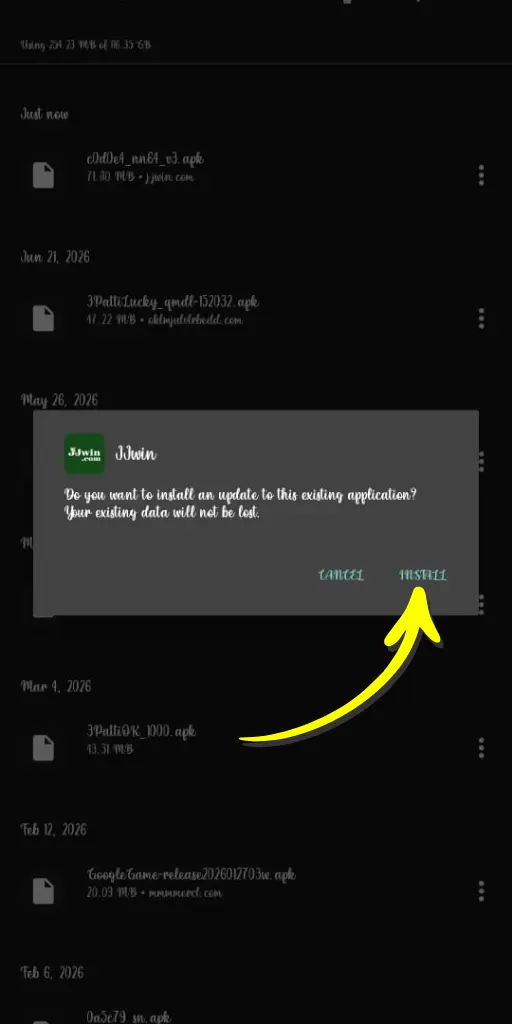 Install JJWIN Game