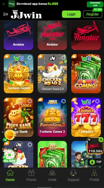 Variety of Games In JJWIN